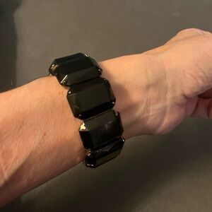 Madeline Love Emerald Cut Stone Stretch Evening Bracelet